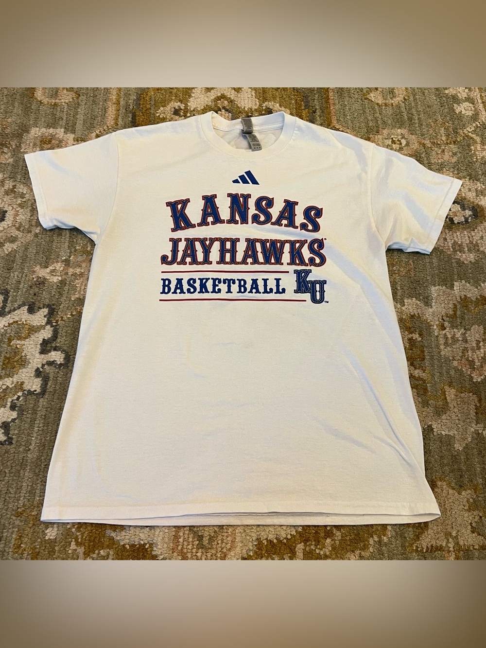 Kansas Jayhawks Basketball Shirt Men’s Size Medium Color White